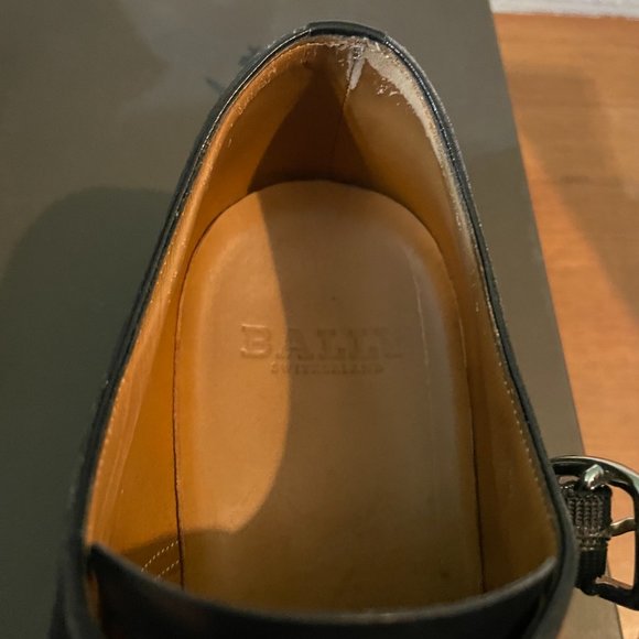 Men’s Bally Black Leather Double Monk Strap US Size 9D main image 4